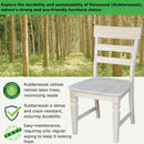 Two Java Dining Chairs Unfinished Parawood 225 Lb Capacity