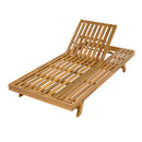 LOUNGE CHAISE SET,SPACE AVAILABLE ON ONE SIDE, ACACIA WOOD WITH WATER-RESISTANT LOUNGE CUSHIONS (CREAM & 2 INCH THICK) - MATCHING DARK GREY/LEAF COCONUT VERSION AVAILABLE
