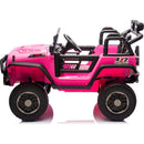 24V Two-Seater Kids Ride On Truck Car W/Parents Control,200wx2,Seat width 20.28in,Four-wheel Suspension,LED Lights,Music,MP3,Bluetooth,Two independent seat belts,Suitable for off-road For Kids Aged 3+