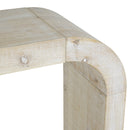 Mirod 52' Wood Console Table with Curved Edge, Natural Texture, Perfect for Entryways and Living Rooms