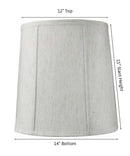 14"W x 15"H Softback Drum Shade Textured Oatmeal Fabric
