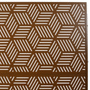Outdoor & Indoor Privacy Screen Metal Privacy Screen 76' H×48' W, Freestanding Decorative Privacy Screen for Deck Balcony Patio, Privacy Fence Panels for Outside Lawn Garden PS116 BROWN