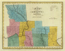 Vintage Map of Broome County, New York 1829