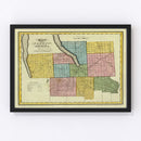Vintage Map of Tompkins County, New York 1829