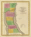 Vintage Map of Seneca County, New York 1829