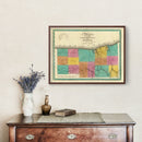 Vintage Map of Wayne County, New York 1829