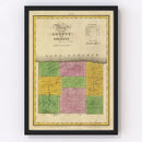 Vintage Map of Orleans County, New York 1829
