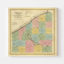 Vintage Map of Chautauqua County, New York 1829