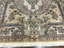 Pak Persian Rug 8 x 10.6, Elegant Oriental Carpet, Floral Medallion, Vintage Handmade Wool Rug, FIne 240 KPSI