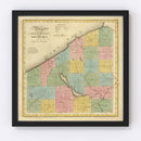 Vintage Map of Chautauqua County, New York 1829