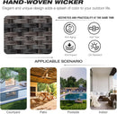 5-Piece Wicker Patio Furniture Set with Cushions