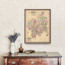 Vintage Map of Lincoln County, Maine 1885