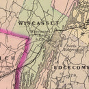 Vintage Map of Lincoln County, Maine 1885
