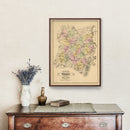 Vintage Map of Waldo County, Maine 1885