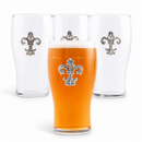 Fleur de Lis Beer Pint Glasses - Set of 4