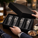 Fleur de Lis Beer Pint Glasses - Set of 4