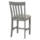 5-piece Counter Height Dining Table Set with Built-in Storage Shelves,Grey(OLD SKU W504S00143)