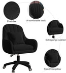 Velvet Home Office Chair Height Adjustable For Desk Use