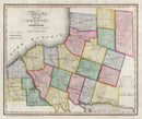 Vintage Map of Oswego County, New York 1840