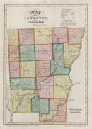 Vintage Map of Chenango County, New York 1840