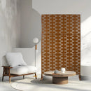 Freestanding Decorative Privacy Screen for Deck Balcony Patio, Metal Privacy Screen 76' H×48' W, Brown