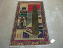 3' X 4' New Vintage Handmade Afghan Balouch Tribal Wool Pictorial Rug