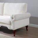 2 Piece Sectional Sofa Set with Movable Pillows, 5 Seat Convertible Couch Sets, Upholstered Sofa for Living Room Office, Bedroom & Apartment, Beige