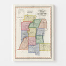 Vintage Map of Livingston County, New York 1840