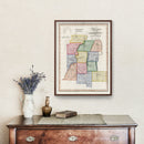 Vintage Map of Livingston County, New York 1840