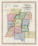 Vintage Map of Livingston County, New York 1840