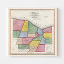 Vintage Map of Monroe County, New York 1840