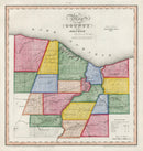Vintage Map of Monroe County, New York 1840