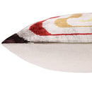Retro Circle Silk Velvet Pillow 16x24 – Gold, Red & Maroon Luxe