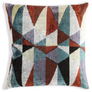 Handmade Geometric Velvet Throw Pillow – 16x16 Inch – Triangle Pattern