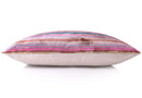 Handmade Striped Velvet Pillow – 16x24" Colorful Silk Cushion