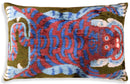 Handmade Silk Velvet Tiger Pillow – 16x24" Luxury Ikat Accent
