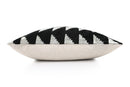 Handmade Black Gray Chevron Velvet Pillow – 16x24 in Luxury Accent