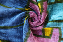 Colorful Pixel Abstract Velvet Pillow – Handmade 16x24 Lumbar