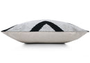 Chevron V Black & White Velvet Pillow – 16x16 Modern Handmade Throw Cushion