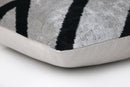 Chevron V Black & White Velvet Pillow – 16x16 Modern Handmade Throw Cushion
