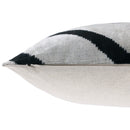 Chevron V Black & White Velvet Pillow – 16x16 Modern Handmade Throw Cushion