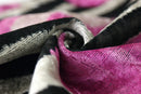 Pink Zebra Abstract Velvet Pillow – Handmade 16x24 Lumbar Cushion