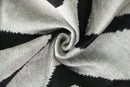 Modern Black & White Chevron Ikat Velvet Pillow – 16x16 Handmade Cushion