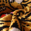Handmade Tiger Design Velvet Lumbar Pillow 16x24 – Bold Artisan Statement Cushion