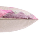 Blush Abstract Silk Velvet Lumbar Pillow, Vegetable Dyed – 16x24 in