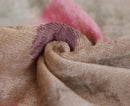 Blush Abstract Silk Velvet Lumbar Pillow, Vegetable Dyed – 16x24 in