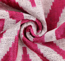 Luxury Silk Velvet Pillow 16x24 – Handmade Fuchsia & Ivory Concentric Lumbar Cushion