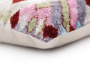 Luxury Multicolor Diamond Silk Velvet Throw Pillow 16x24 – Handmade Geometric Lumbar Cushion