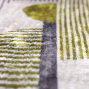 Luxury Silk Velvet Pillow 16x24 – Handmade Green & Gray Geometric Lumbar Cushion