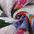 Luxury Multicolor Silk Velvet Throw Pillow 16x24 – Handmade Abstract Geometric Lumbar